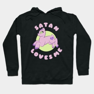 Satan Loves You Pink Hoodie